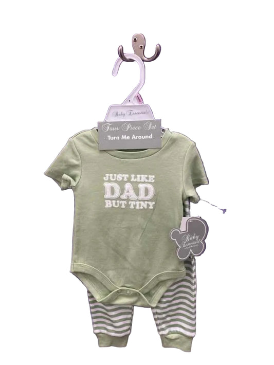Baby Essentials (D) Mint Green Infant Size 9 MO 3PC Casual