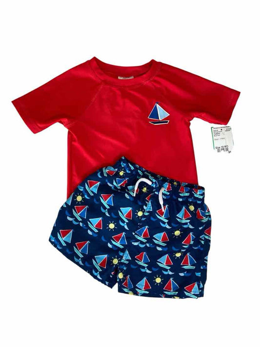 Floatimini Blue Red Infant Size 18 MO 2PCSwimwear