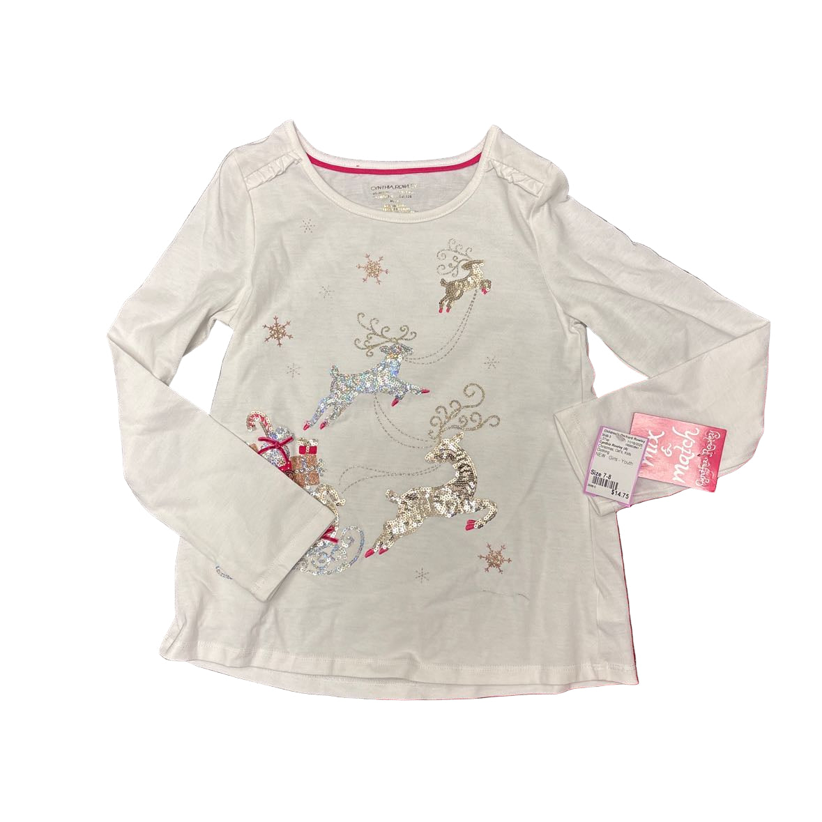 Cynthia Rowley (A) Christmas Youth Size 7-8 LSTop