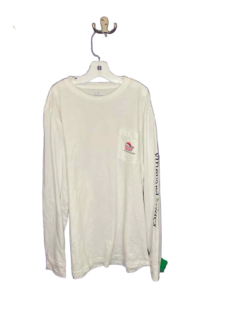 Vineyard Vines (A) White Youth Size 18 LSTop