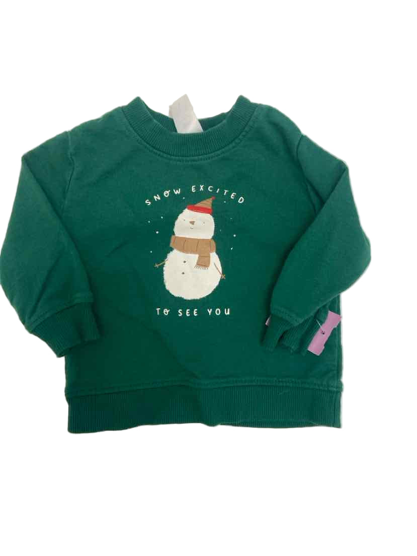 Carters (C) White Green Infant Size 6 MO 2PC Casual