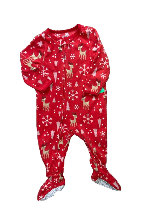 Child of Mine (D) Red Print Infant Size 12 MO 1PCSleepwear