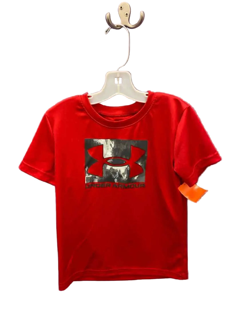 Under Armour (B) Red Youth Size 6 AthleticTopSS
