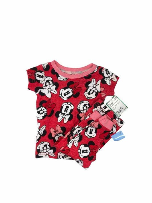 Disney (B) Red Infant Size 12 MO 2PCSleepwear