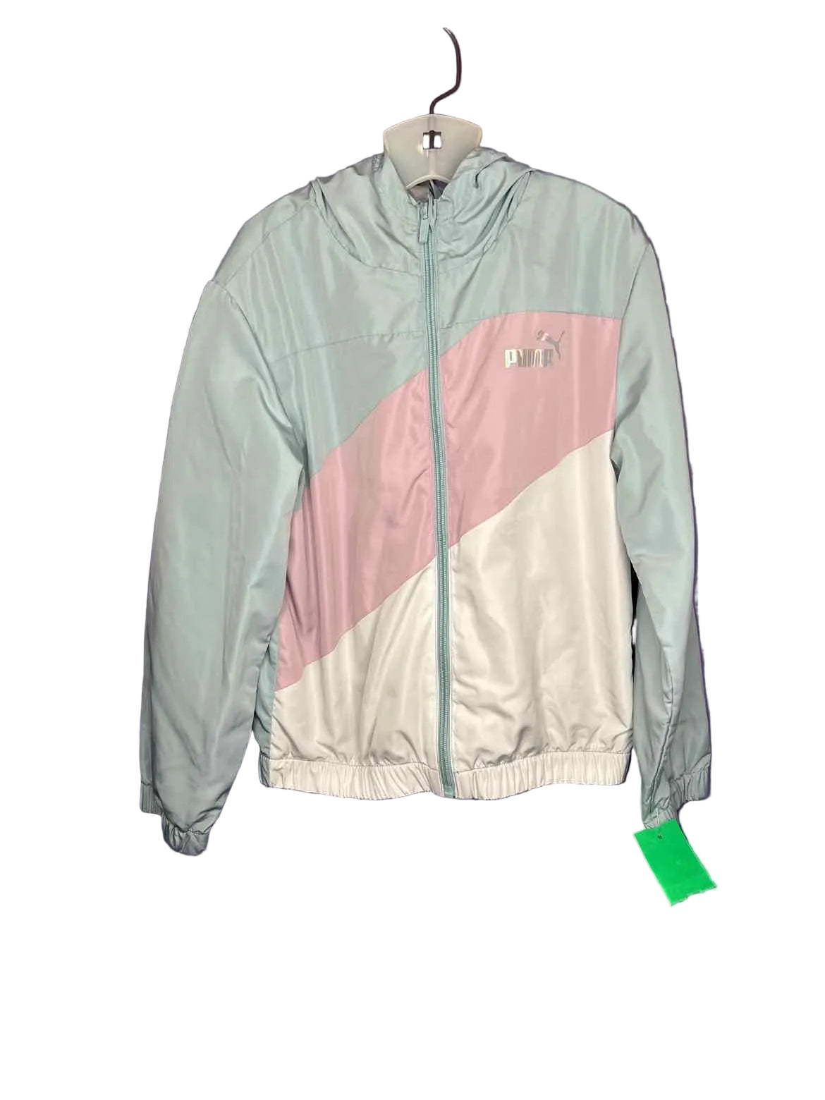 Puma (B) Pink Teal Youth Size 8-10 Jacket Light