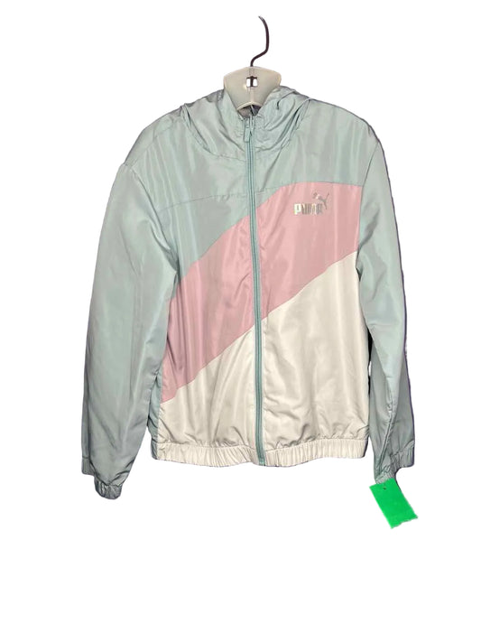 Puma (B) Pink Teal Youth Size 8-10 Jacket Light