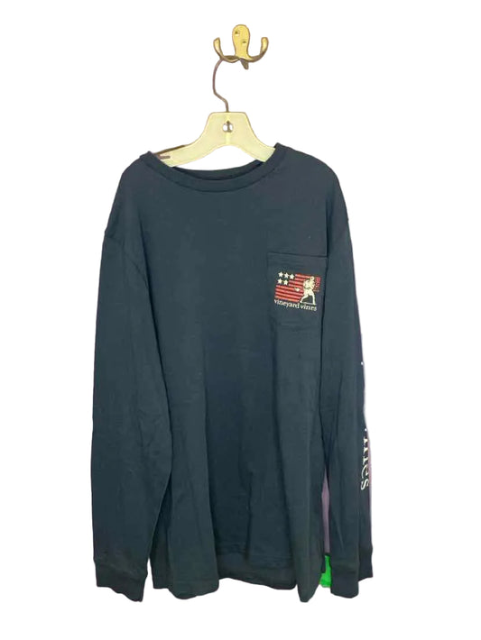 Vineyard Vines (A) Navy Youth Size 14-16 LSTop