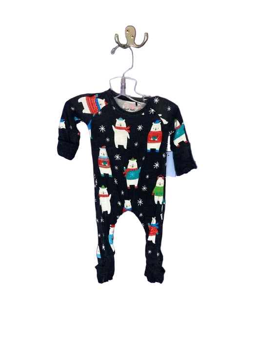 Little Sleepies (A) Black Print Infant Size Preemie 1PCSleepwear