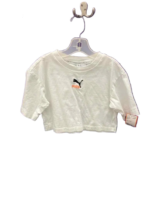Puma (B) White Youth Size 7 AthleticTopSS