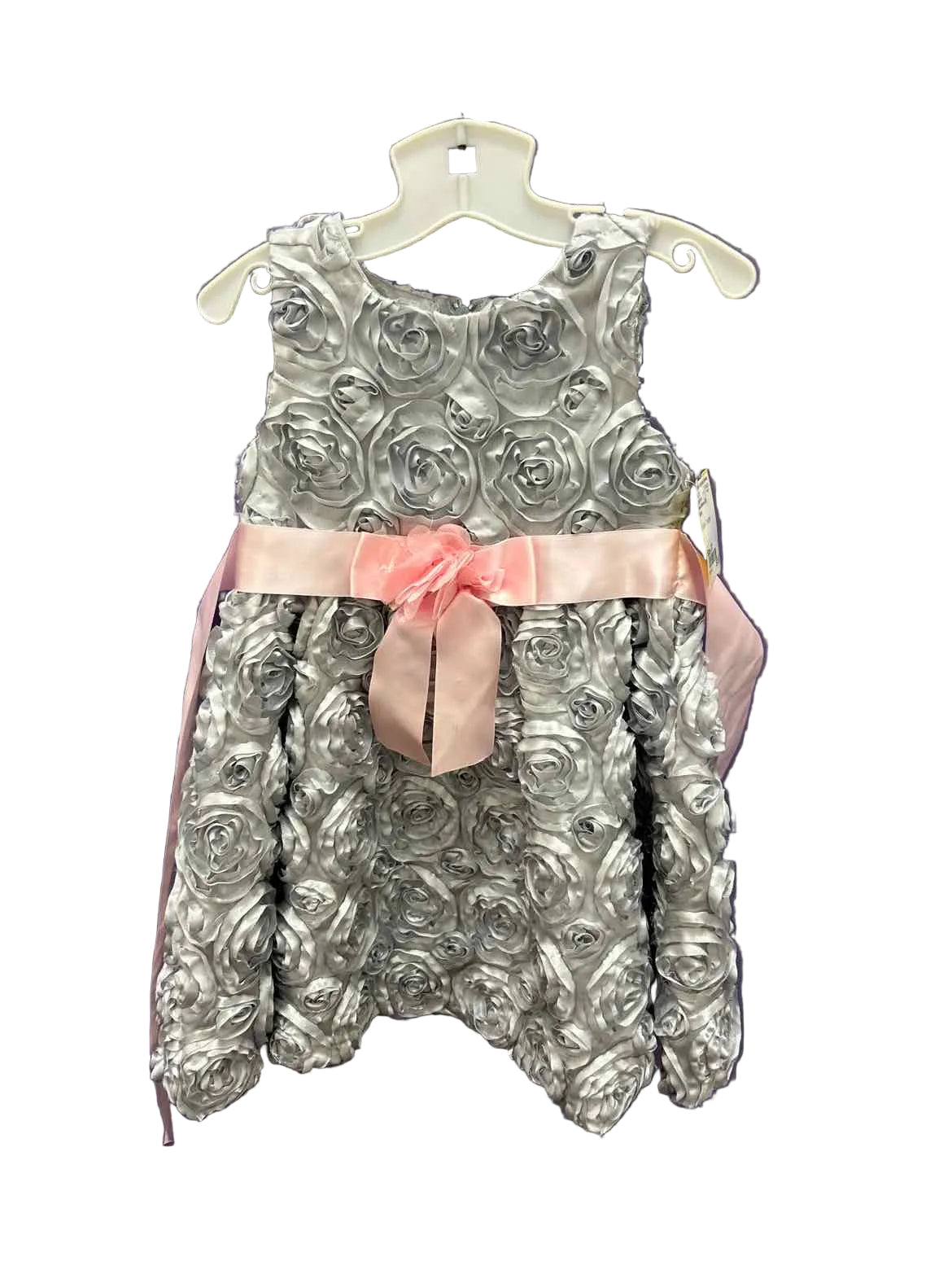Rare Editions (B) Silver Toddler Size 3T PartyDress