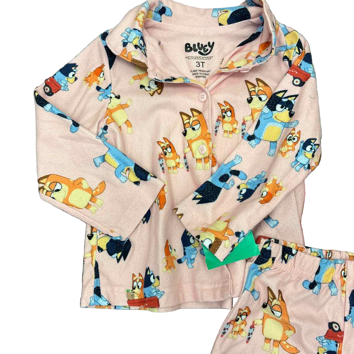 Bluey Character Toddler Size 3T 2PCSleepwear