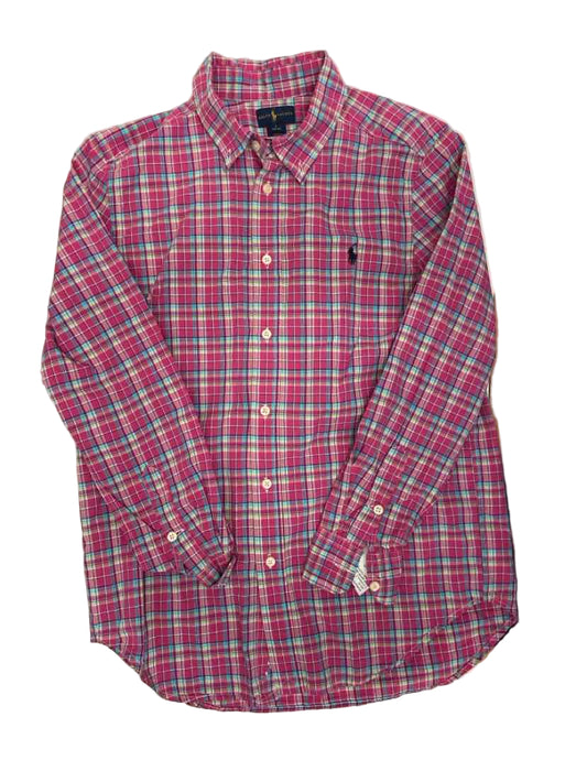 Ralph Lauren (A) Pink Youth Size 14 ButtondownLS
