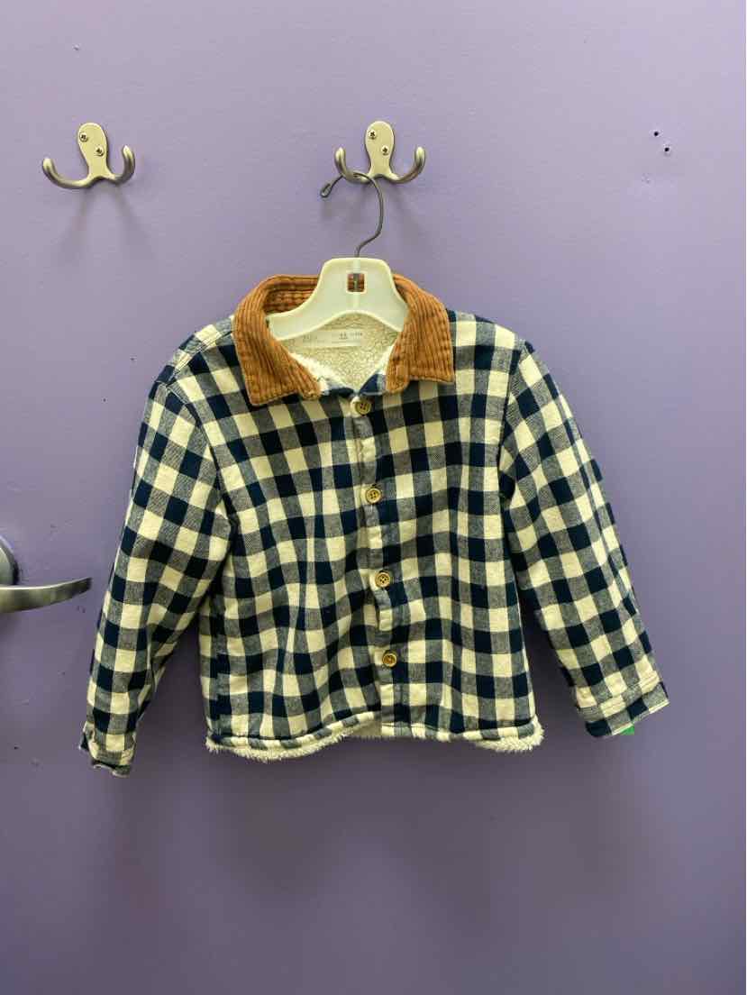 Zara (B) Checked Toddler Size 4 Fleece