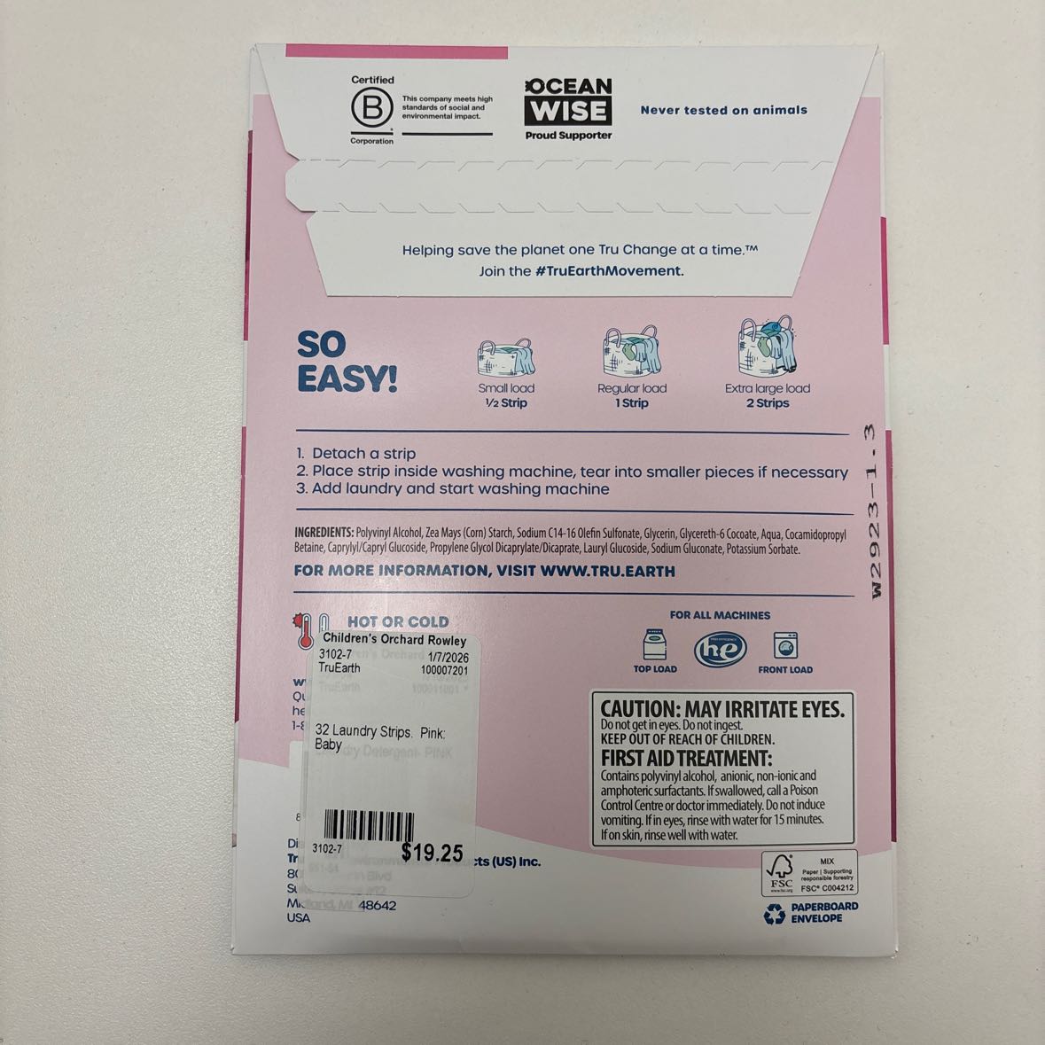 TruEarth Fragrance - Free Laundry Detergent Eco Strips