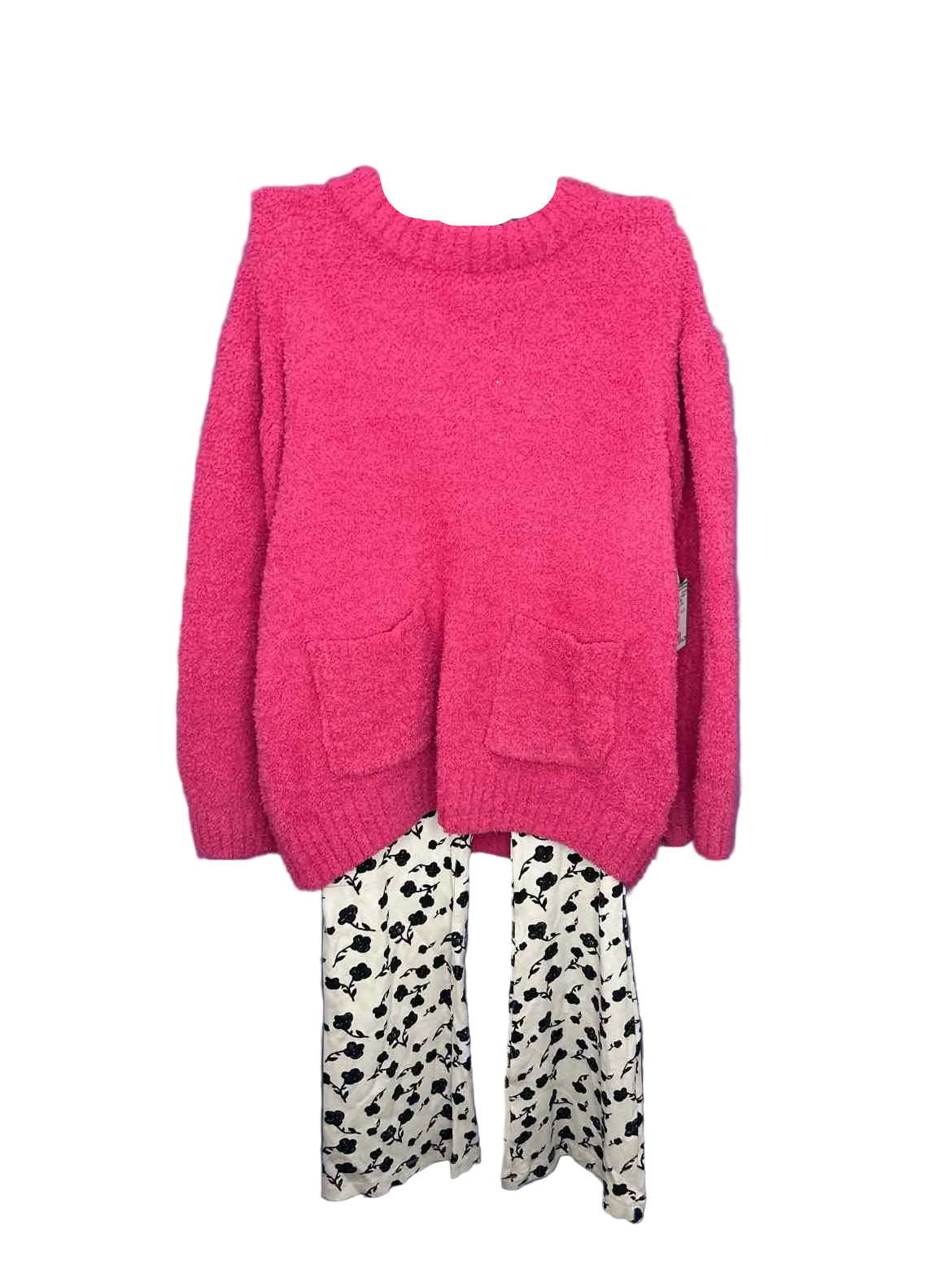 Jessica Simpson (B) White Pink Youth Size 12 2PCCasual