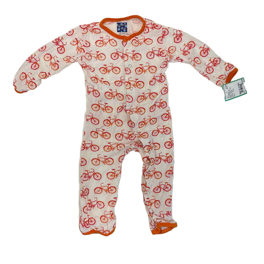 Kickee Pants (B) White Orange Infant Size 6-12 MO 1PCSleepwear