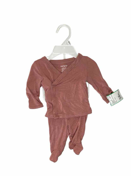 Carters (C) Dusty Rose Infant Size NB 2PCSleepwear