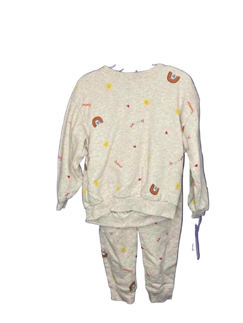 Old Navy (C) Beige Print Toddler Size 5T 2PCCasual