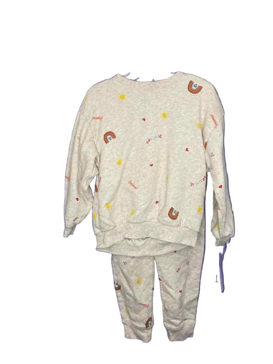 Old Navy (C) Beige Print Toddler Size 5T 2PCCasual