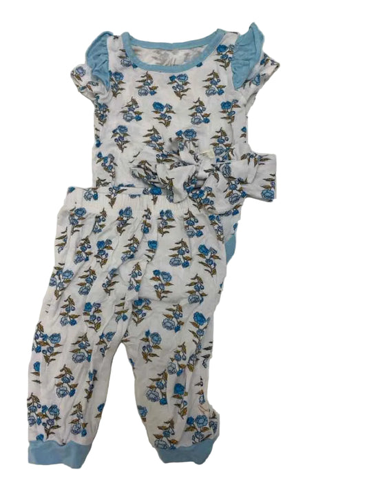 Milkberry (B) White Blue Infant Size 3-6 MO 3PC Casual