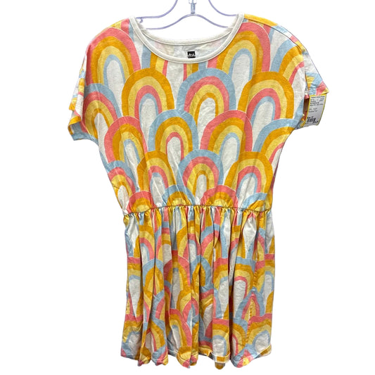 Tea Collection (A) Yellow Youth Size 12 Casual Rainbow Short Sleeve Dress