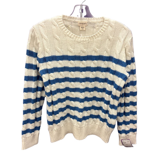 Crewcuts (B) White Blue Youth Size 8 Sweater Heavy New