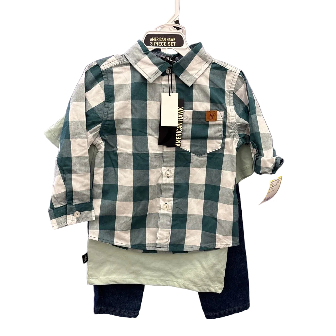 American Hawke (E) Blue Green Toddler Size 2T 3PCCasual