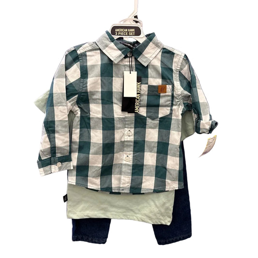 American Hawke (E) Blue Green Toddler Size 2T 3PCCasual