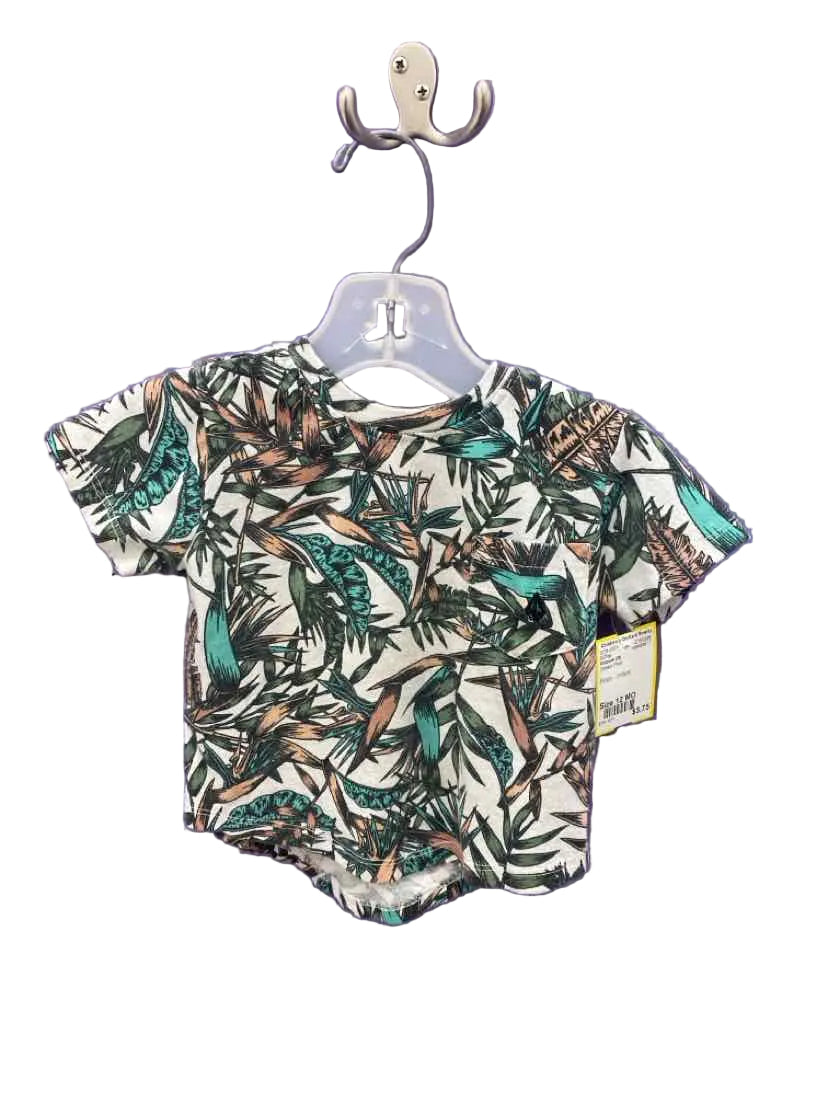 Volcom (B) Green Print Infant Size 12 MO SSTop