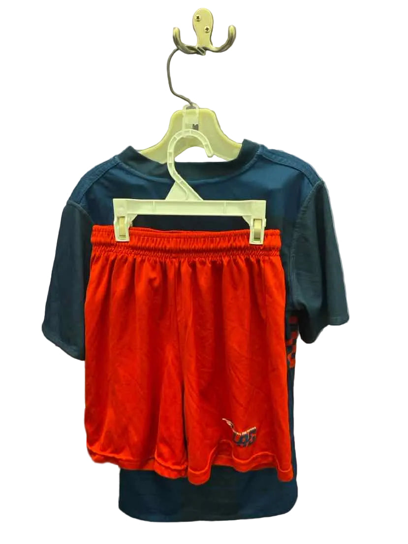 NFL (B) Blue Red Youth Size 8 2PCAthleticShortSuit