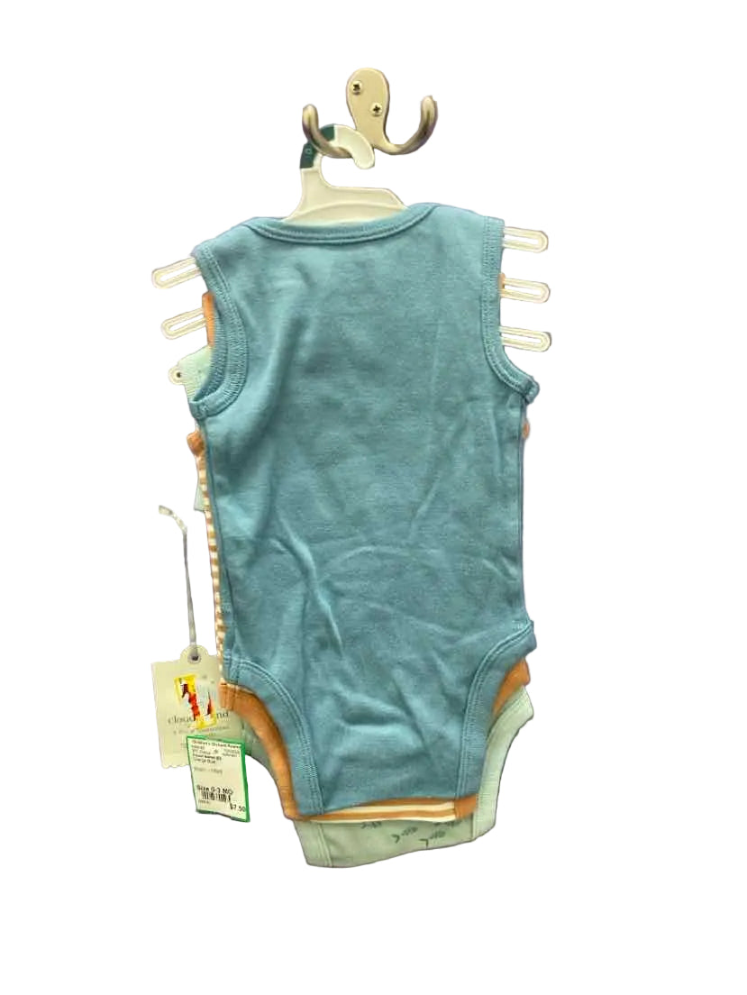 Cloud Island (D) Orange Blue Infant Size 0-3 MO 3PC Casual