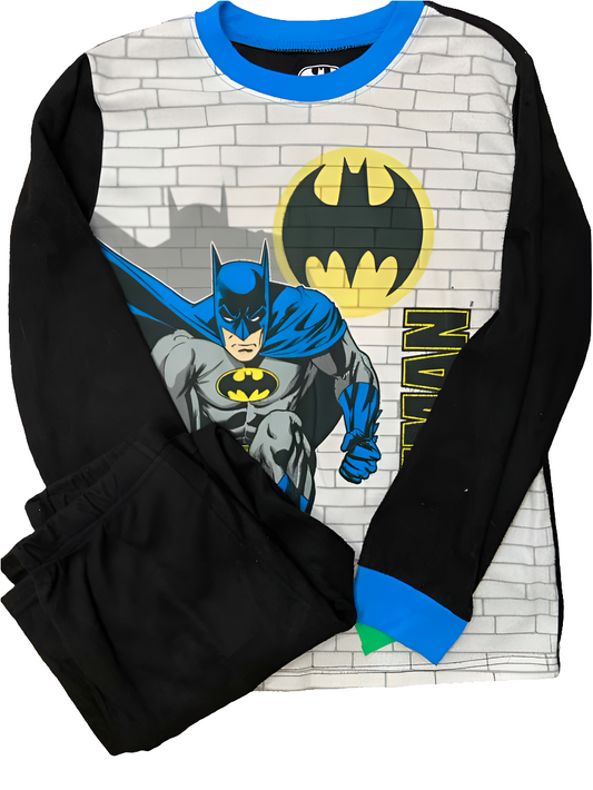 Batman Black Gray Youth Size 10-12 2PCSleepwear