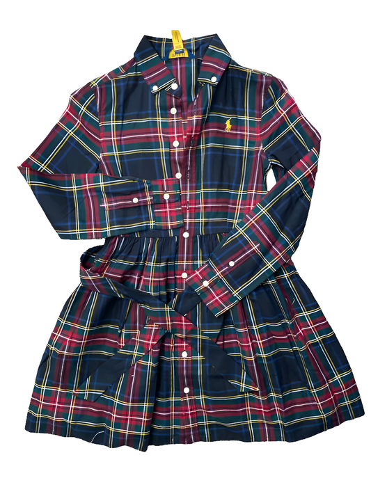 Polo Ralph Lauren (A) Plaid Youth Size 8 CasualDress