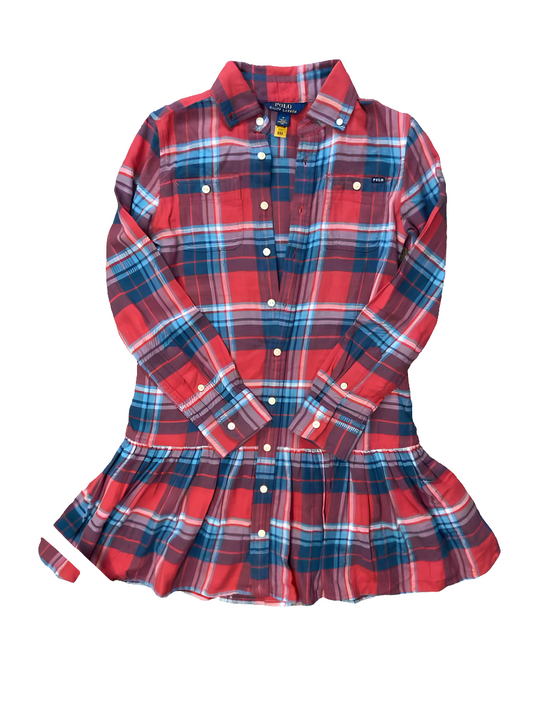 Polo Ralph Lauren (A) Red Blue Youth Size 8 CasualDress