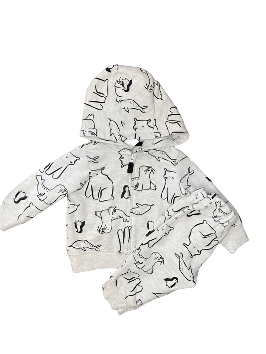 Carters (C) Gray Infant Size 6 MO 2PC Casual