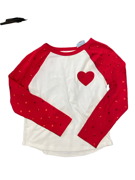 Cat and Jack (D) White Red Youth Size 7-8 LSTop