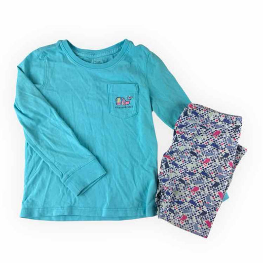 Vineyard Vines (A) Blue Pink Toddler Size 3T 2PCCasual