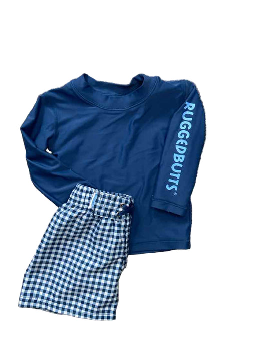 Ruffle Butts and Rugg (B) Blue Infant Size 6-12 MO 2PCSwimwear