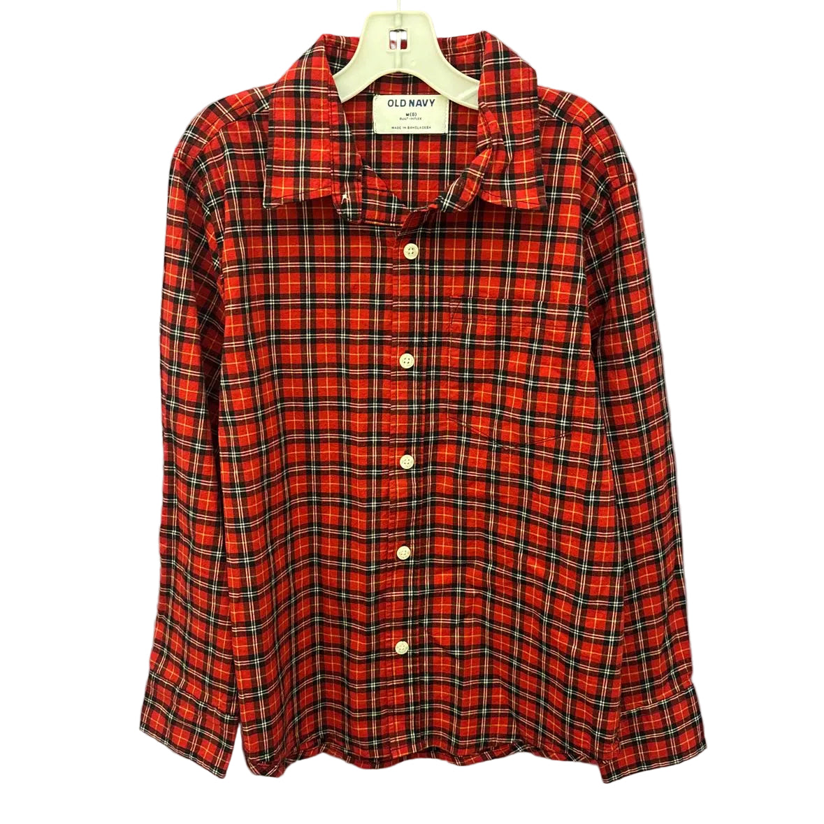 Old Navy (C) Red Black Youth Size 8 ButtondownLS