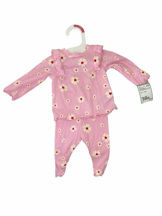 Cat and Jack (D) Pink Infant Size NB 2PC Casual