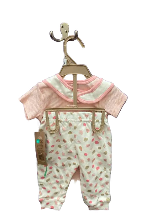 Chick Pea (B) White Pink Infant Size 3-6 MO 3PC Casual