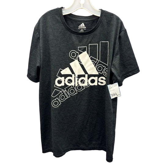Adidas (B) Black Youth Size 10-12 Athletic Short Sleeve