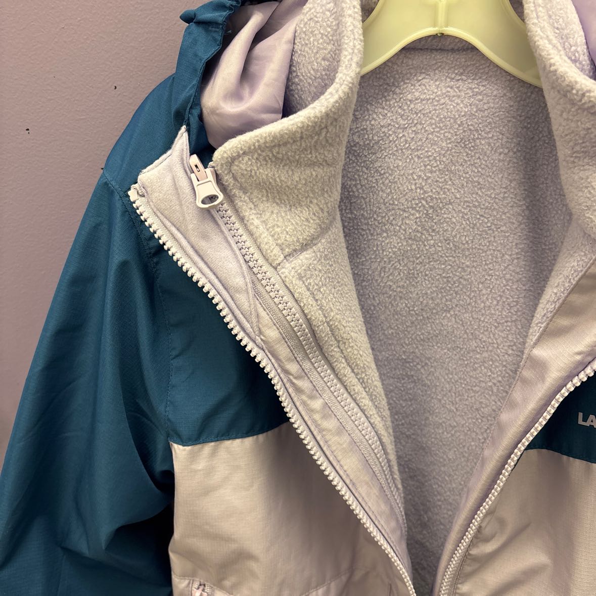 Lands End Purple Youth Size 8 Jacket Fleece