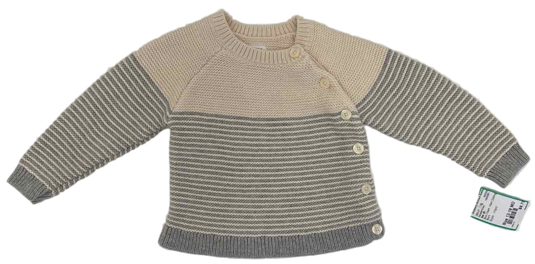 Gap (B) Blue Cream Infant Size 12-18 MO SweaterHeavy