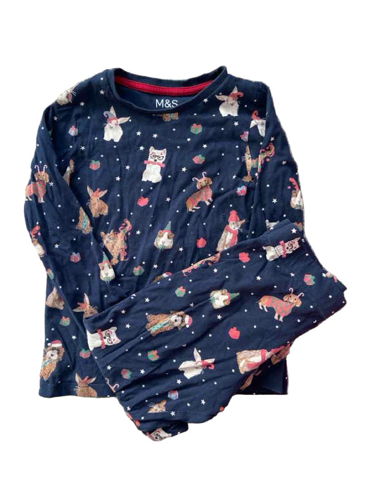 M&S Christmas Youth Size 7-8 2PCSleepwear