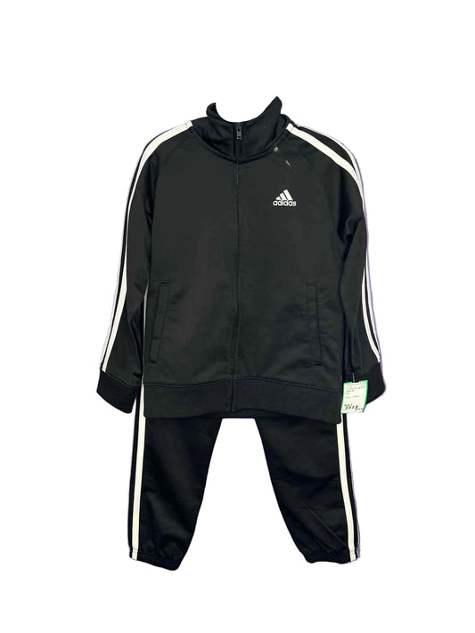 Adidas (B) Black Toddler Size 5 2PCAthleticPantSuit