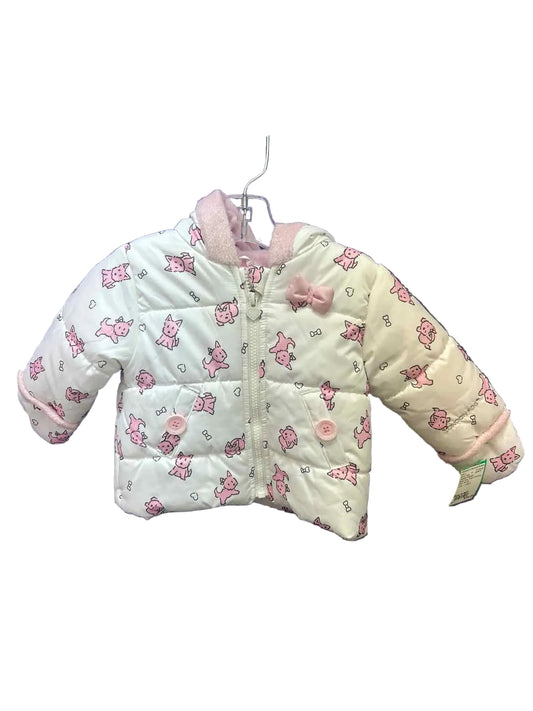 London Fog (C) White Pink Infant Size 6 MO Jacket Heavy