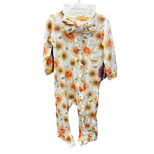 Milkberry (B) White Yellow Infant Size 6-9 MO 2PC Casual