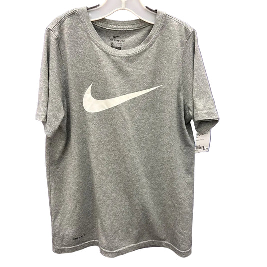 Nike (B) Gray Youth Size 8 Athletic Short Sleeve Shirt