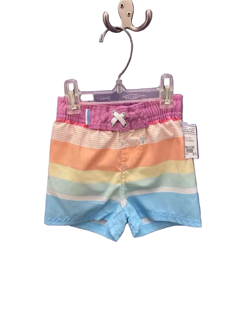 Ruffle Butts and Rugg (B) Stripe Infant Size 6-12 MO SwimTrunks